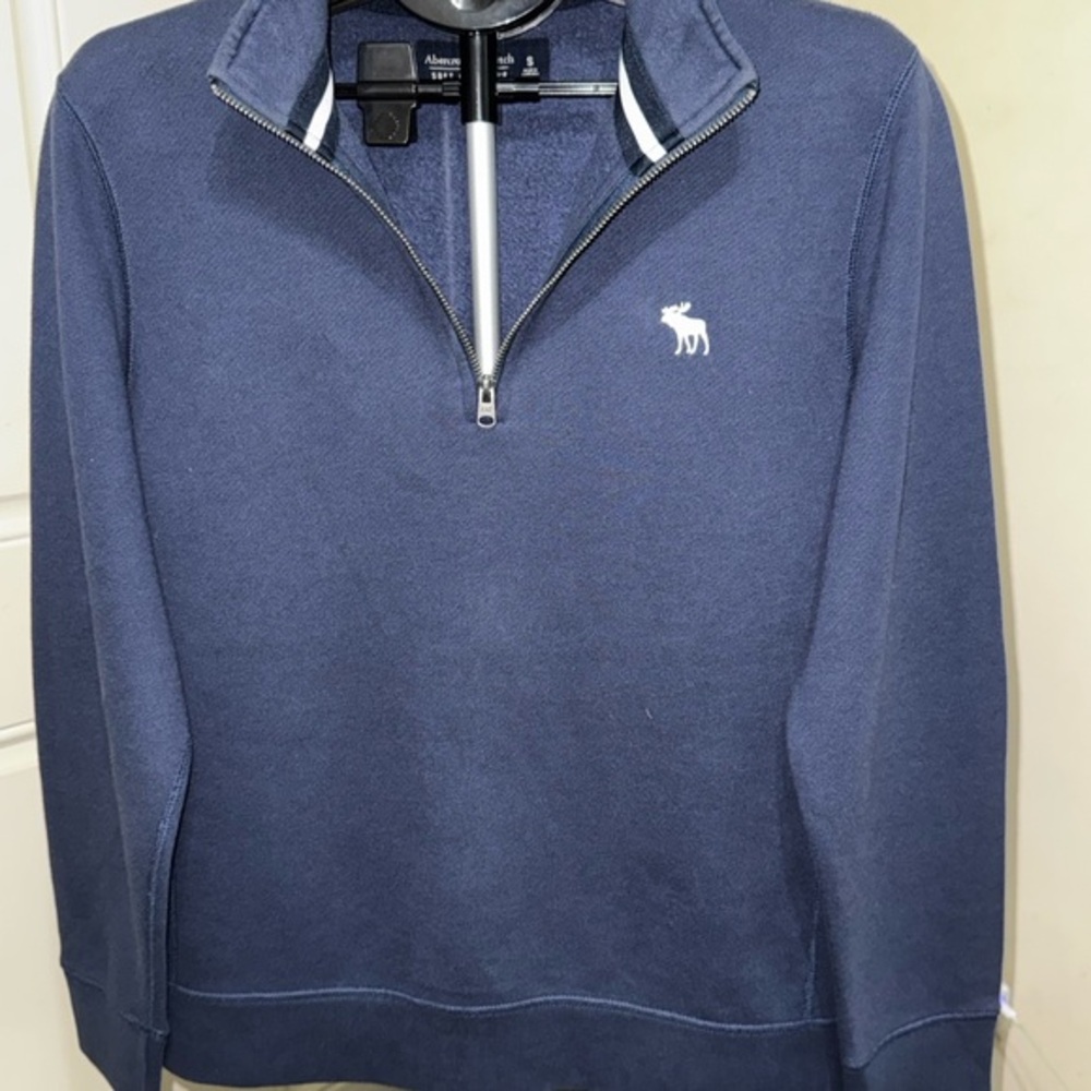 Abercrombie & Fitch Sweatshirt I Quarter Zip I Men’s I Blue